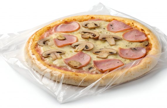 verpackte Tiefkühlpizza
