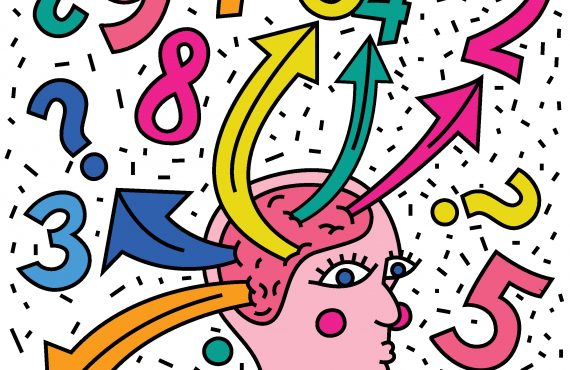 buntes grafisches Bild zu Dyskalkulie